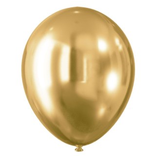 Arpex Balon gumowy efekt chromu złote (5 szt.) złoty 300mm Arpex (KB8726ZLO-2718)