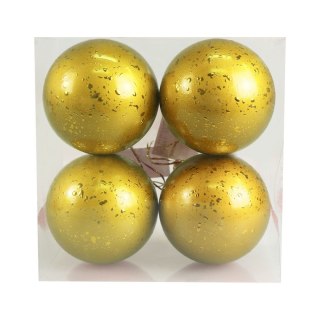 Arpex Bombki Zestaw bombek z efektem rosy (4 szt.) - złoty Arpex (BN6422ZLO-6132)