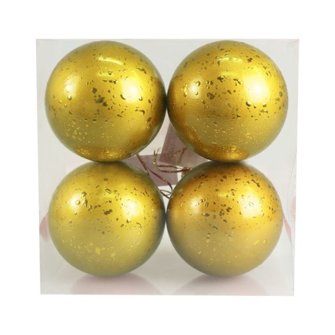 Arpex Bombki Zestaw bombek z efektem rosy (4 szt.) - złoty Arpex (BN6422ZLO-6132)