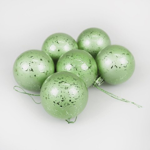 Arpex Bombki Zestaw bombek z efektem rosy (6 szt.) - szałwiowy Arpex (BN6484SZA-6125)