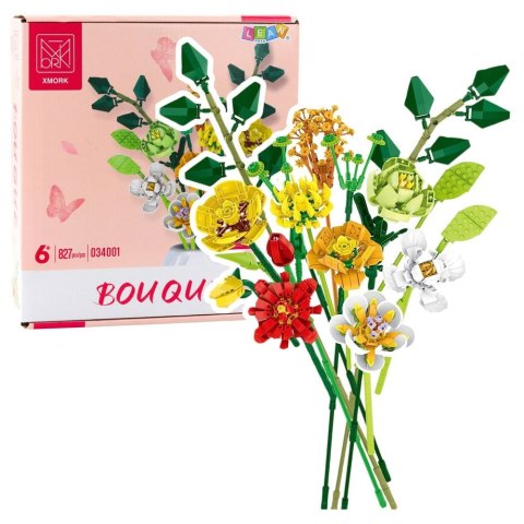 Lean Klocki konstrukcyjne Dekoracyjny Bukiet Kwiaty Kolorowe 827 el. Lean (23709)