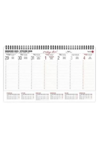 Pan Kalendarzyk Kalendarz biurkowy poprzeczny tygodniowy 285mm x 135mm Pan Kalendarzyk (KBP-V)