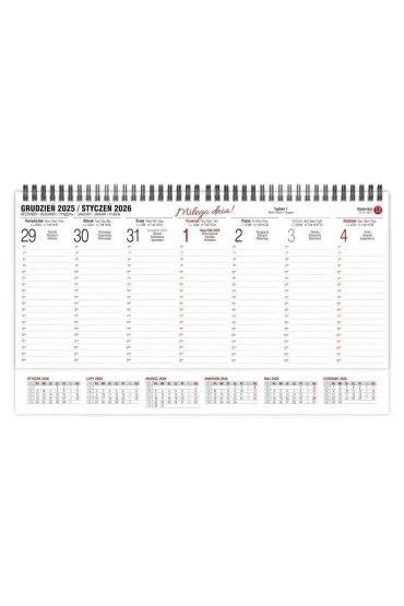 Pan Kalendarzyk Kalendarz biurkowy poprzeczny tygodniowy 285mm x 135mm Pan Kalendarzyk (KBP-V)
