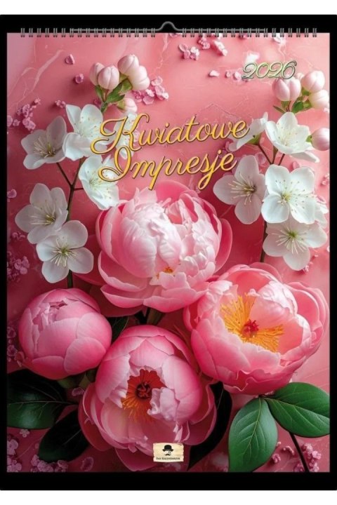 Pan Kalendarzyk Kalendarz ścienny NA SPIRALI KWIATOWE IMPRESJE A4 Pan Kalendarzyk (KS A4 V.2)