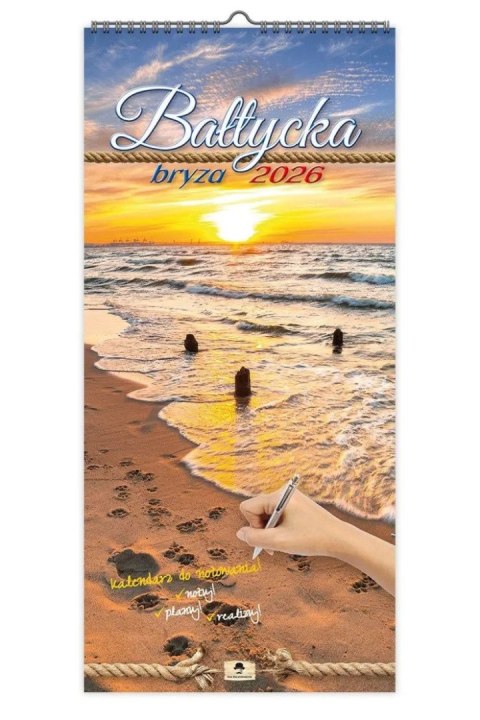 Pan Kalendarzyk Kalendarz ścienny PASKOWY SZEROKI BAŁTYCKA BRYZA 220mm x 470mm Pan Kalendarzyk (KPS V.4)