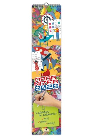 Pan Kalendarzyk Kalendarz ścienny PASKOWY WĄSKI organizer 106mm x 470mm Pan Kalendarzyk (KPW V.2)