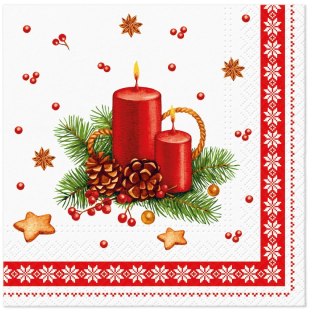 Paw Serwetki BN Candle with Frame mix bibuła [mm:] 330x330 Paw (TL231100)