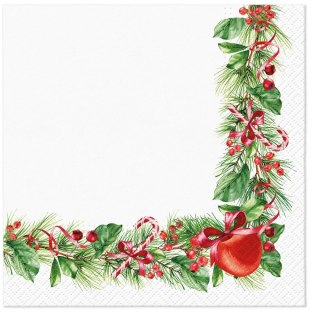 Paw Serwetki BN Christmas branches decor mix nadruk bibuła [mm:] 330x330 Paw (TL234200)