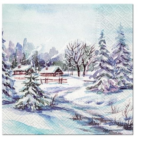 Paw Serwetki Lunch BN Winter Village mix nadruk bibuła [mm:] 330x330 Paw (SDL015800)