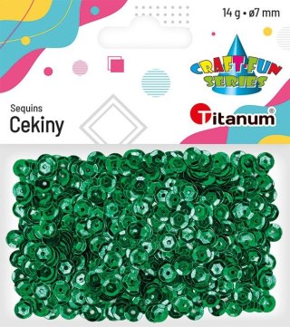 Titanum Cekiny Craft-Fun Series okrągłe 7mm zielone 14g Titanum (260078)