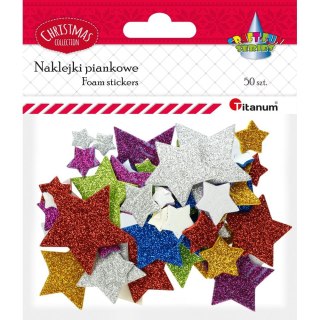 Titanum Ozdoba piankowa Craft-Fun Series gwiazdki brokat 50 szt Titanum (BR110)