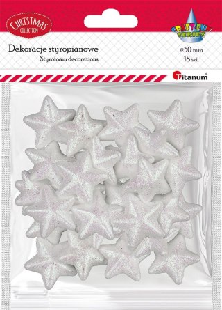 Titanum Ozdoba styropianowa Craft-Fun Series gwiazdki Titanum (23YX0326-2(WHITE))