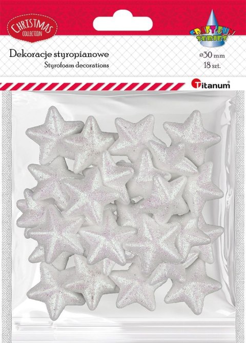 Titanum Ozdoba styropianowa Craft-Fun Series gwiazdki Titanum (23YX0326-2(WHITE))