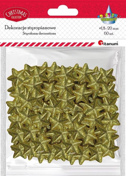 Titanum Ozdoba styropianowa Craft-Fun Series gwiazdki Titanum (23YX0326-3(gold))