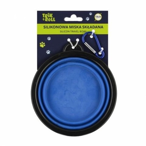 Trik Roll Gadżet Miska dla zwierząt silikonowa składana niebieska 13cm Trik Roll (560718)