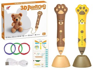 Adar Zestaw kreatywny dla dzieci długopis 3D, z zestawem kolorowych wkładów, kabel USB Adar (625747)