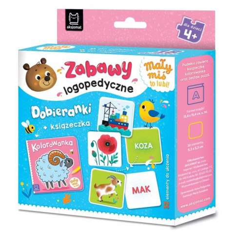 Aksjomat Książka dla dzieci Mały miś to lubi! Zabawy logopedyczne. Aksjomat