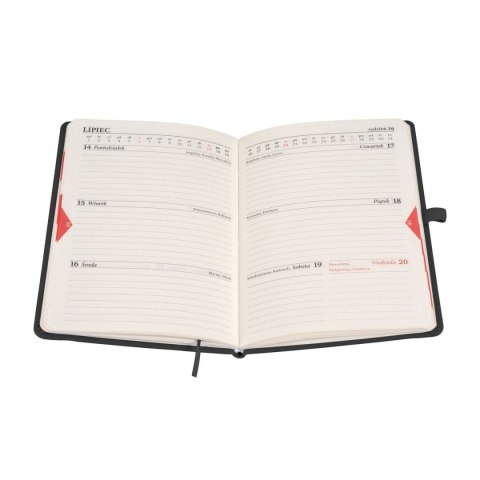 Antra Kalendarz książkowy (terminarz) 2026 MEMOFIX TDW B6 Antra (CZARNY)