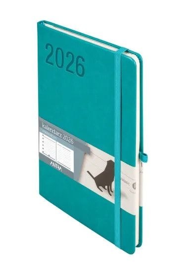 Antra Kalendarz książkowy (terminarz) 2026 MINIMALIZM TNS A5 Antra (TURKUSOWY)