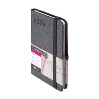 Antra Kalendarz książkowy (terminarz) 2026 RUBI TDW A6 Antra (GRAFITOWY)