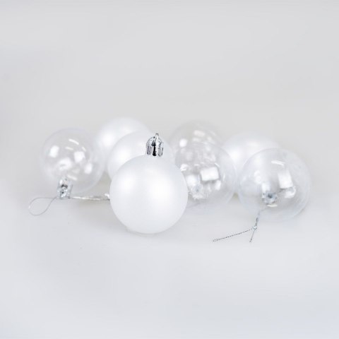 Arpex Bombki Zestaw bombek transparentnych (8 szt.) - perłowe Arpex (BN6552PER-6149)