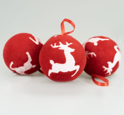 Arpex Bombki Zestaw bombek welurowych (4 szt.) Arpex (BN6101)