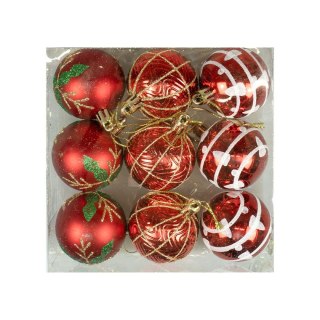 Arpex Bombki Zestaw bombek ze zdobieniem (9 szt.) Arpex (BN6859)