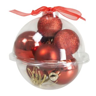 Arpex Bombki Zestaw dekoracji w bombce (9 szt.) - czerwone Arpex (BN6569CZE-6170)