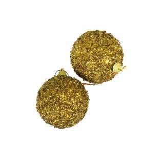 Arpex Bombki błyszczące (2 szt.) - złote plastik Arpex (BN6507ZLO-6118)