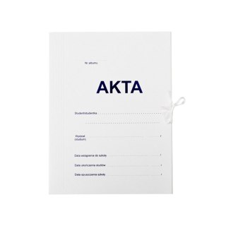 Bigo Teczka kartonowa wiązana akta studenta A4 biały 280g Bigo