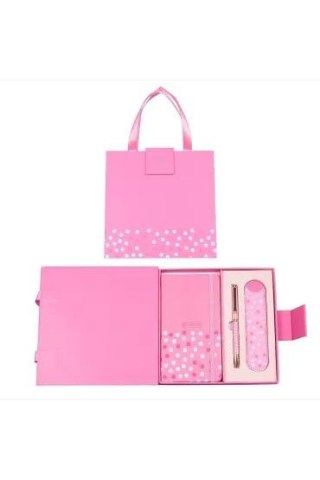 Cresco Zestaw piśmienniczy PREMIUM RÓŻOWY DŁUG.+NOTES+ETUI Cresco (851001)