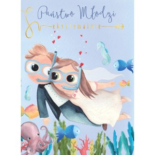 Henry Kartka składana KARNET B6 Ślub nurkowie B6 Henry (5907465660327)