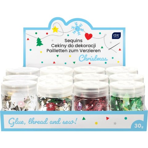 Interdruk Cekiny CHRISTMAS 30G mix 30g Interdruk