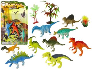 Lean Figurka Zestaw Figurek Dinozaurów 9 sztuk Kolorowe Lean (14813)
