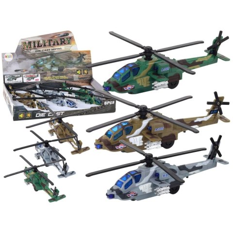 Lean Helikopter Wojskowy Śmigłowiec Militarny Aluminiowy Mix Dźwięk Światła Lean (16530)