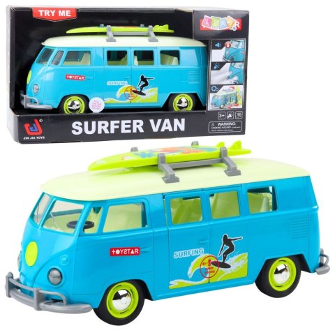 Lean Samochód Surfer Van Bus Deska Surfingowa Światła Dźwięki Turkusowy Lean (21440)