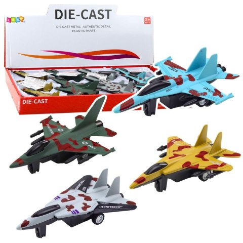 Lean Samolot Myśliwiec Wojskowy Z Napędem Frykcyjnym Metalowy 11cm Mix Lean (24246)