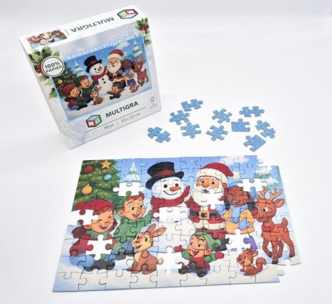 Multigra Puzzle Bałwanek i przyjaciele 90 el. Multigra (3001)