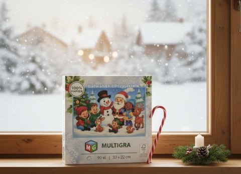 Multigra Puzzle Bałwanek i przyjaciele 90 el. Multigra (3001)