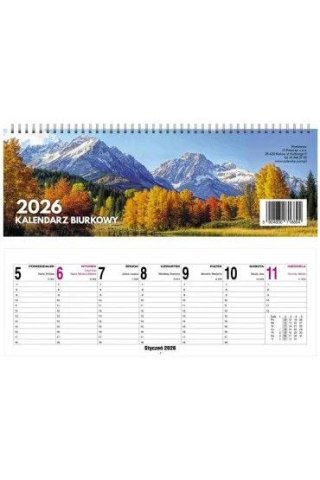 Press Kalendarz biurkowy poprzeczny miesięczny 290mm x 100mm Press