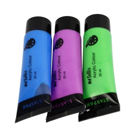 Starpak Farba akrylowa 8kolx 25ml, metalik kolor: mix 25ml Starpak (484980)
