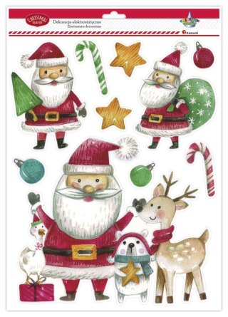 Titanum Ozdoba świąteczna Craft-Fun Series dekoracje elektrostatyczne XMAX Mikołaje Titanum (DIY-XM(592))