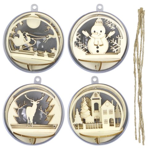 Titanum Ozdoba świąteczna Craft-Fun Series do złożenia Bombki akrylowe z widoczkami Titanum (DIY-XM(104))