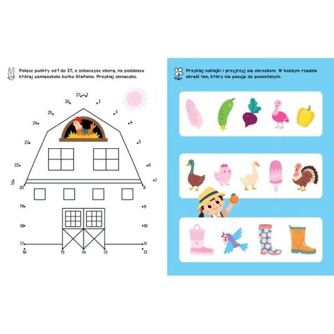 Aksjomat Książka dla dzieci Zadania do wyklejania. Na wsi. Aksjomat