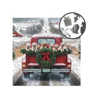 Alexander Puzzle Puzzle drewniane - Christmas - Podróżujące psy - 250el. 250 el. Alexander (50943)