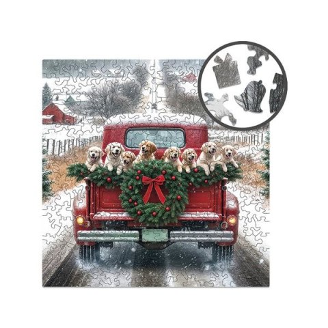 Alexander Puzzle Puzzle drewniane - Christmas - Podróżujące psy - 250el. 250 el. Alexander (50943)