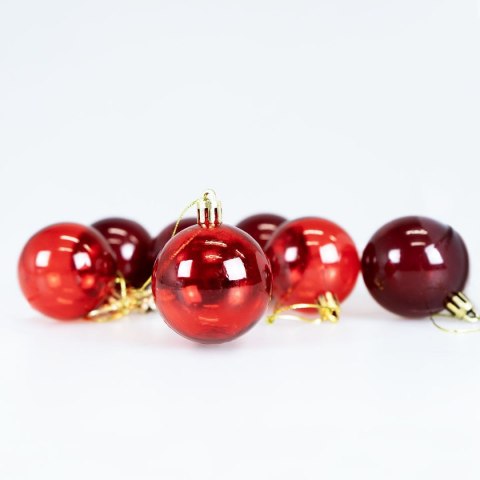 Arpex Bombki Zestaw bombek transparentnych (8 szt.) - czerwone Arpex (BN6521CZE-6149)