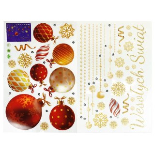 Arpex Naklejki świąteczne elektrostatyczne - bombki Arpex (NR5807)