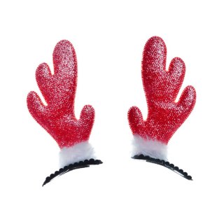 Arpex Spinka Brokatowe rogi renifera (2 szt.) czerwone Arpex (SM5526CZE-7956)