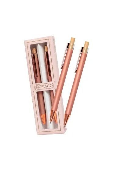Cresco Zestaw piśmienniczy DYPLOMAT RÓŻOWE ZŁOTO Dy-04 DŁUGOPIS +OŁÓWEK Cresco (250055)